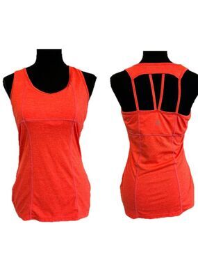 MPG Women's Bright Orange Athletic Tank Top cutout sexy neon fluorescent Sz M